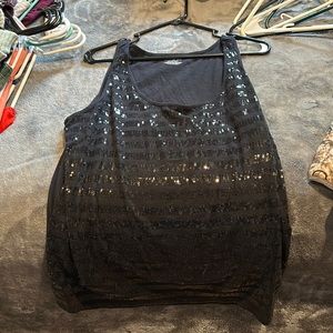 black sparkly tank top